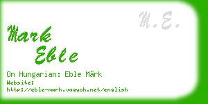 mark eble business card